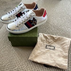 Gucci Ace Metallic "year of the dog" sneaker
